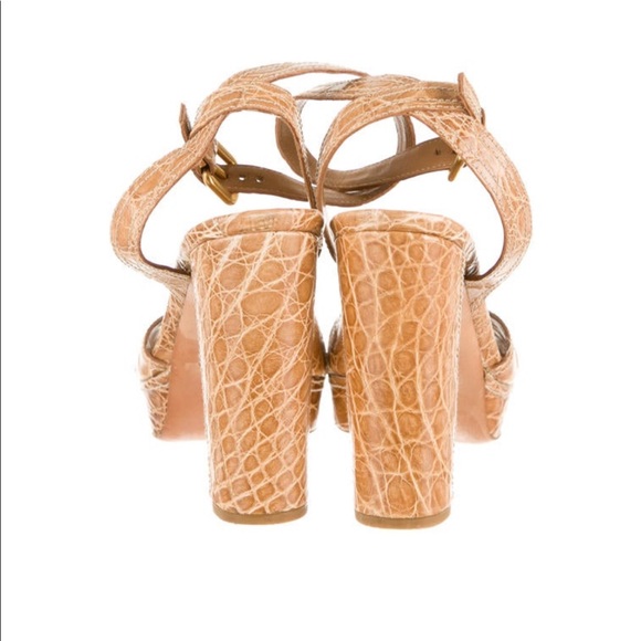 Prada Alligator Platform Sandals - Picture 2 of 2